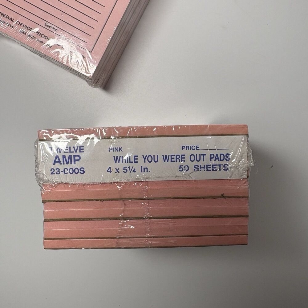 Vintage While You Were Out Telephone Pads 36 Pads (50 Sheets Each) Pink 23-000S - Picture 3 of 3